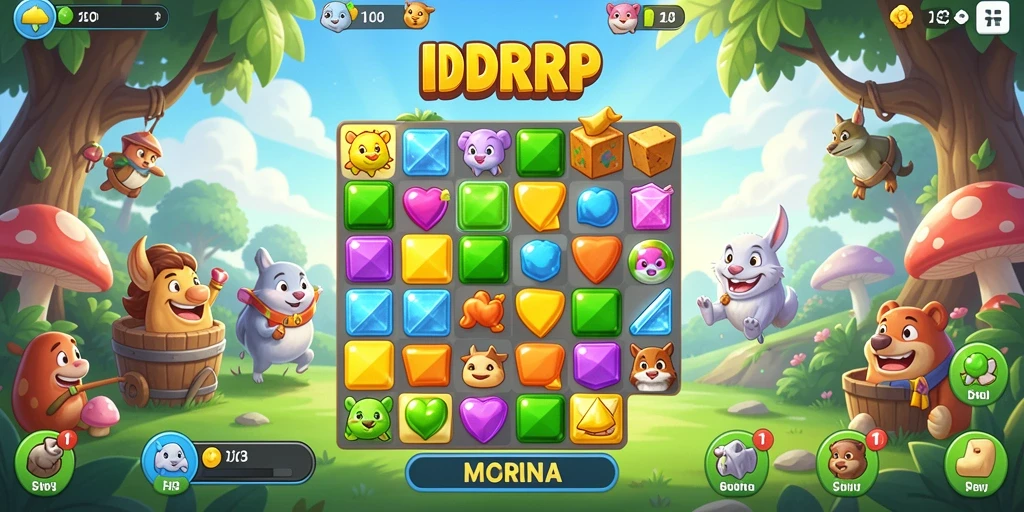 Screenshot gameplay IDRRP yang penuh warna dan seru.