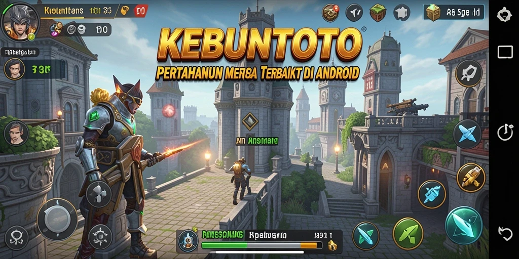 Tangkapan layar gameplay menampilkan pertahanan menara yang epik.
