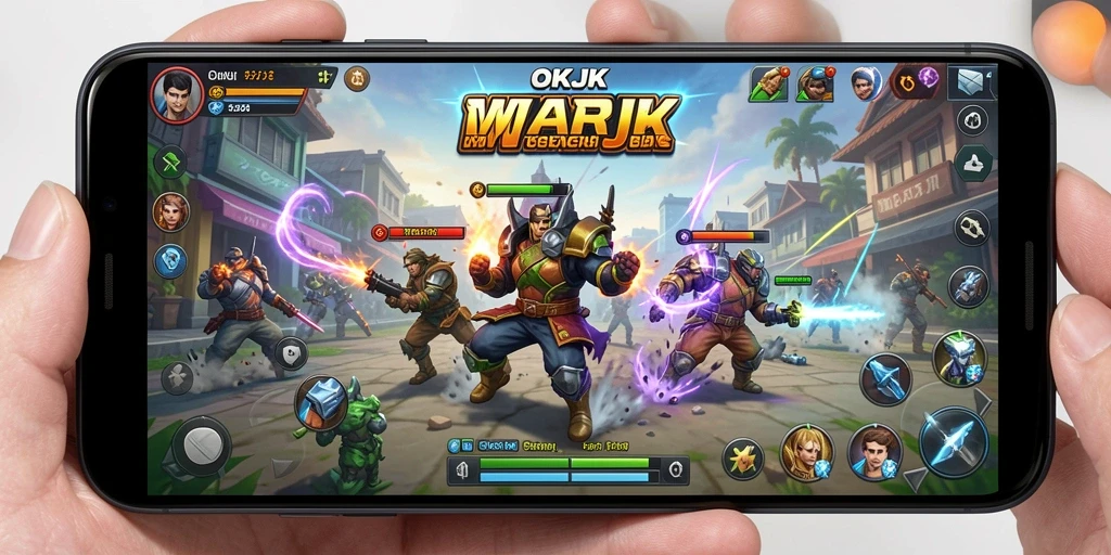 Tangkapan layar OKJK menampilkan pertempuran strategis dan aksi menarik.