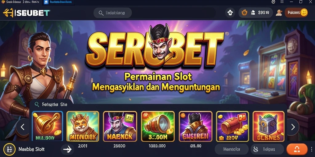 Screenshot SERUBET menampilkan gameplay slot yang seru dan grafis memukau.